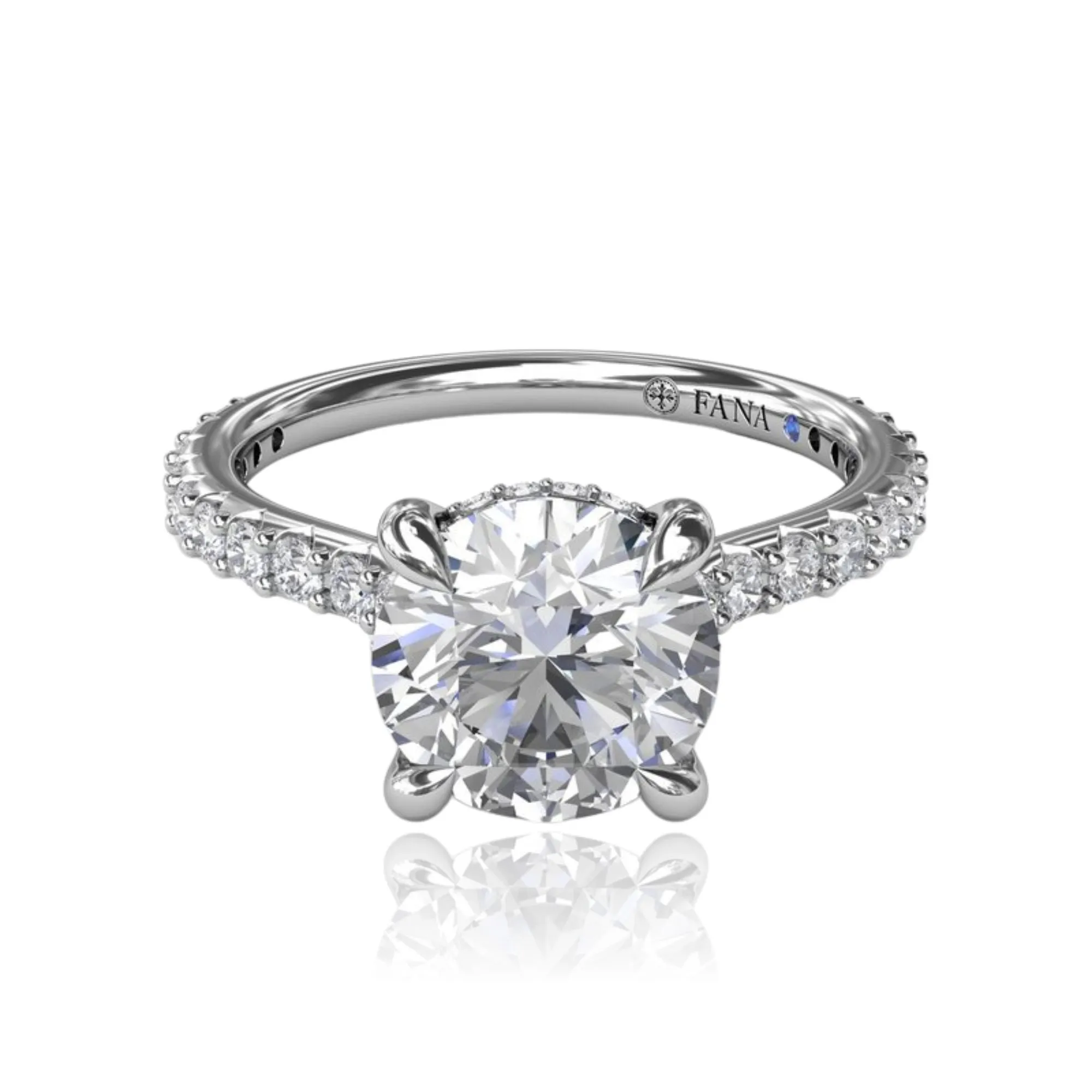 14K WHITE GOLD DIAMOND ENGAGEMENT RING - SETTING ONLY