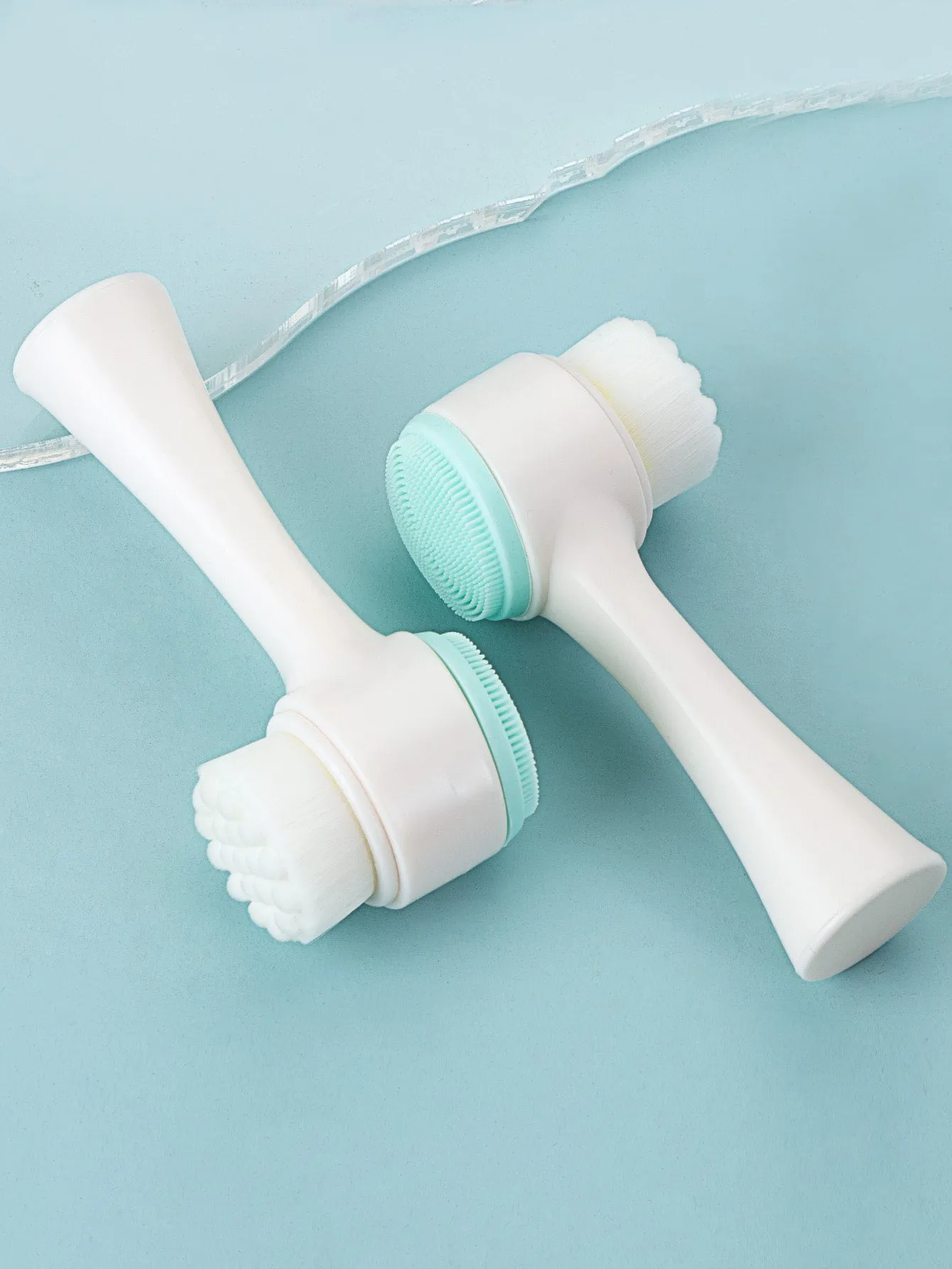 1pc Double Head Face Cleansing Brush