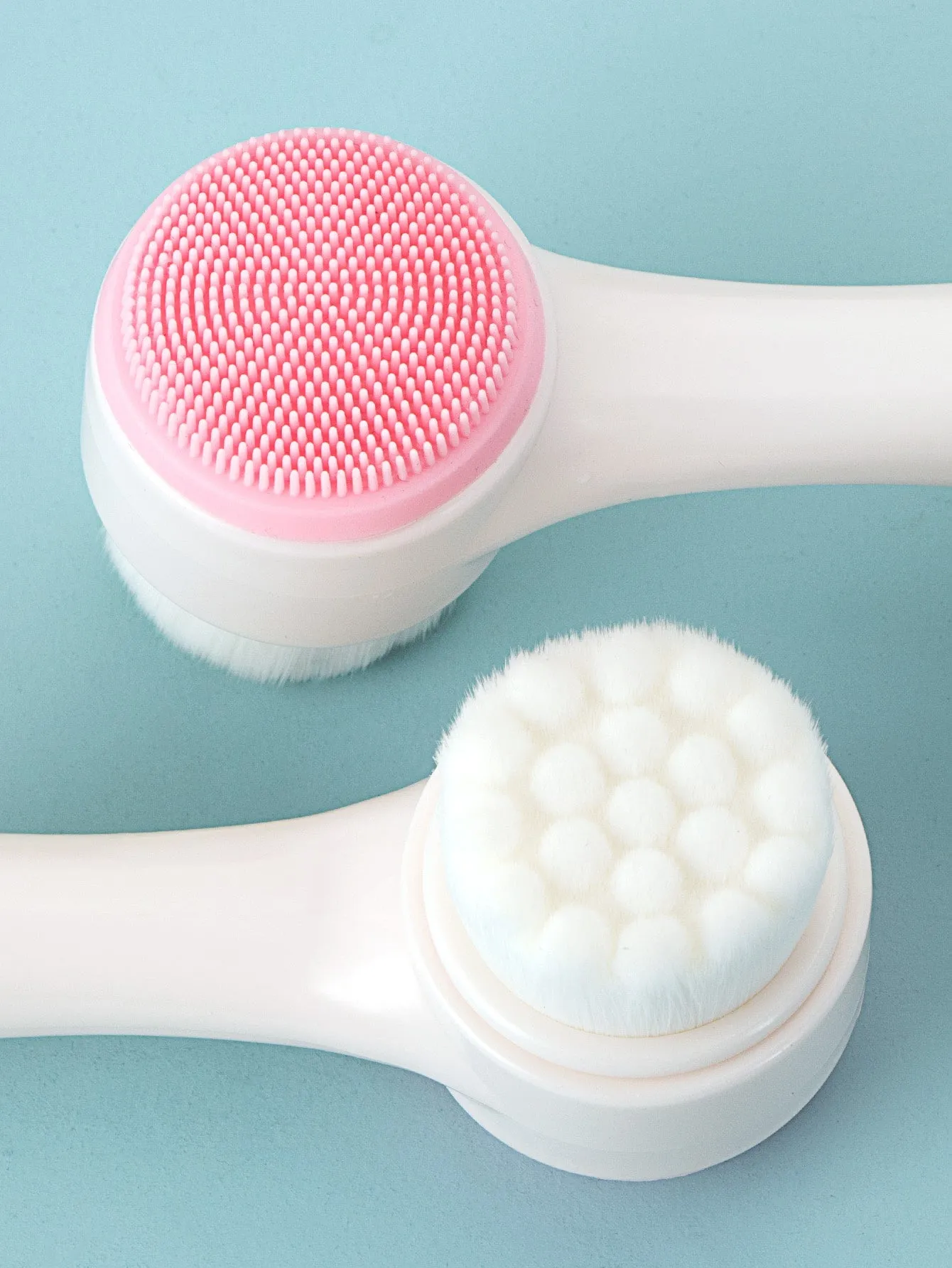 1pc Double Head Face Cleansing Brush