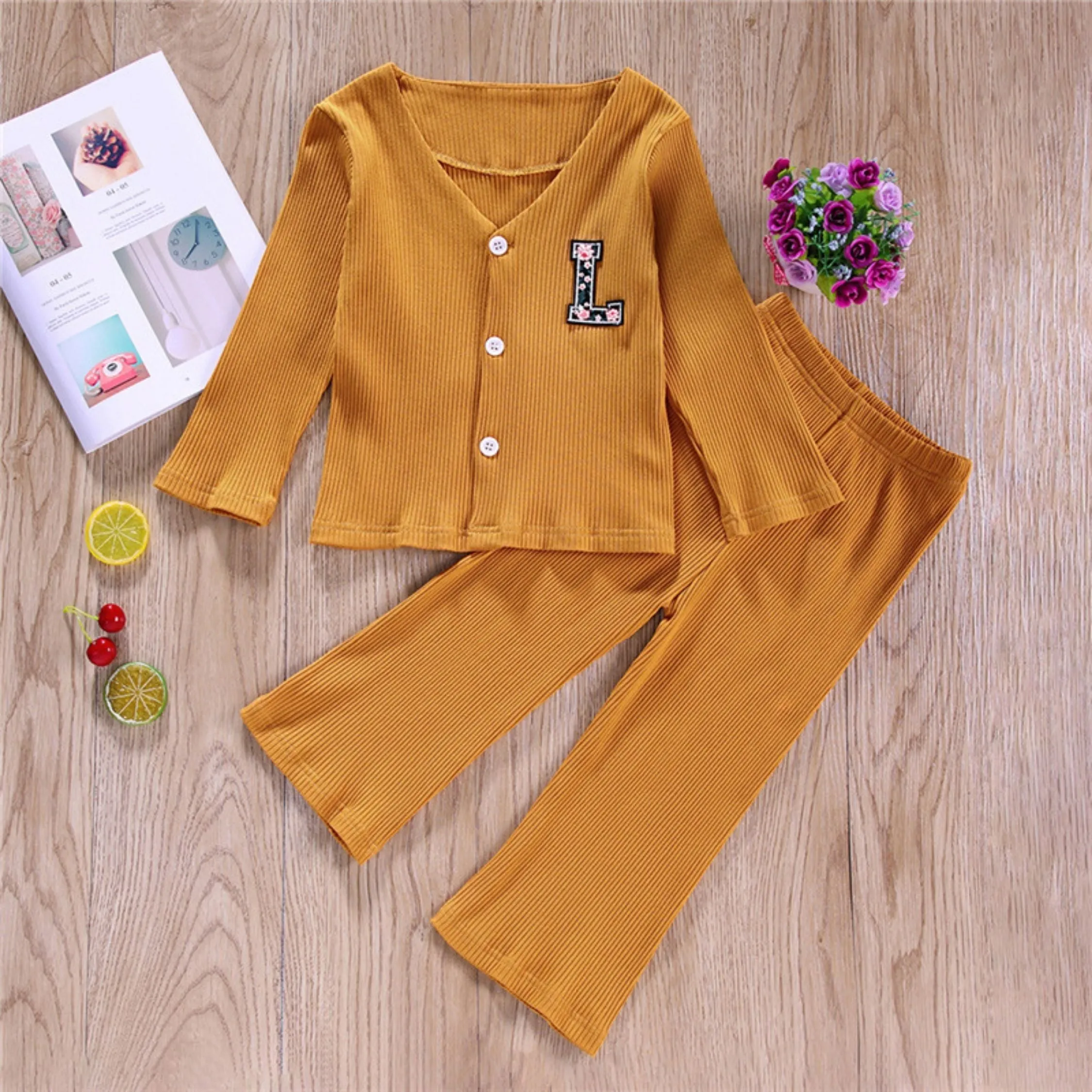 2 Piece Brown Top And Trouser Set