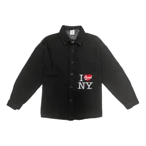 2ND CLOSET "I LOVE NY" DENIM SHIRT JAACKET-BLACK