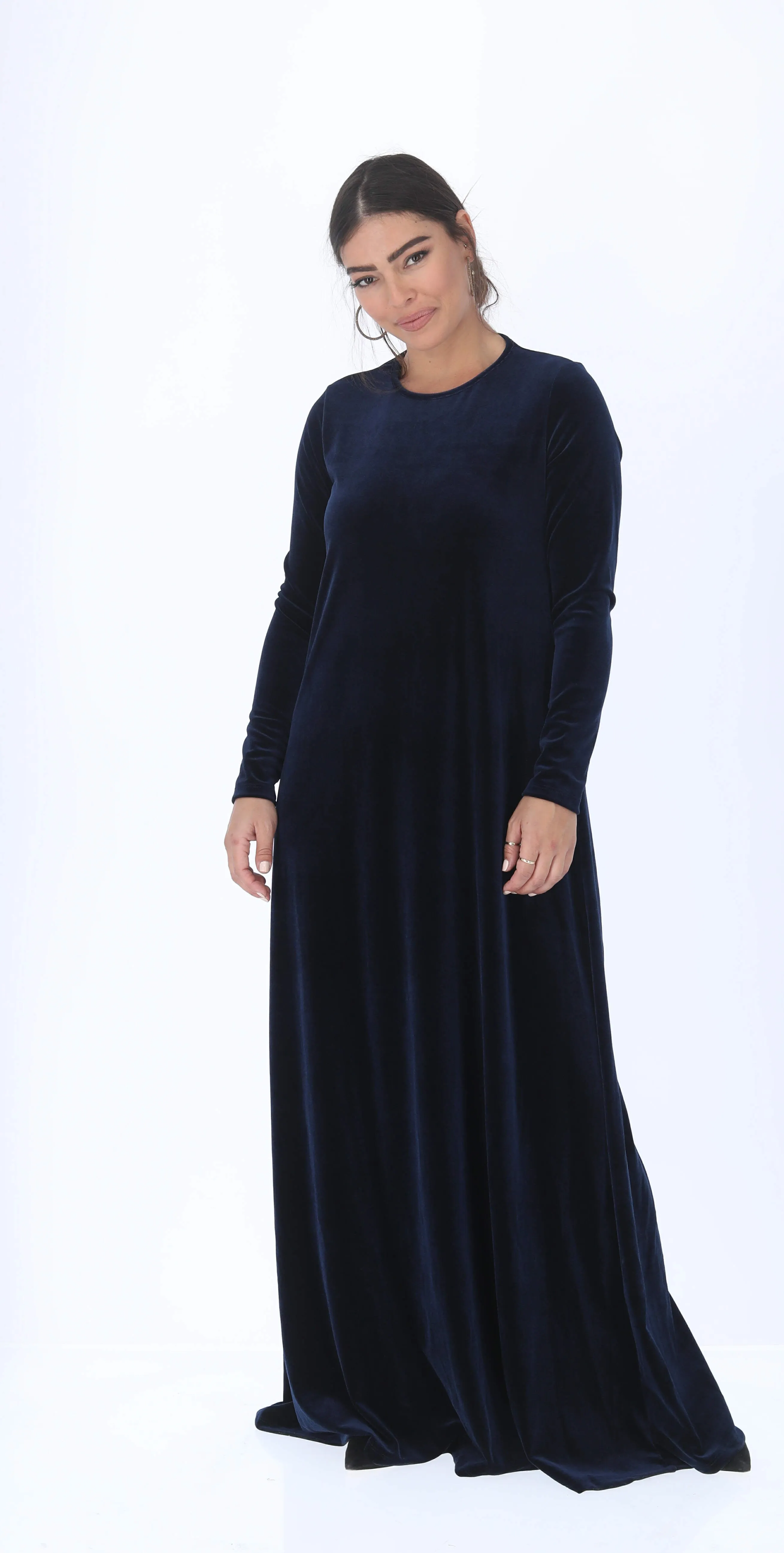 A-line Maxi Velvet Dress