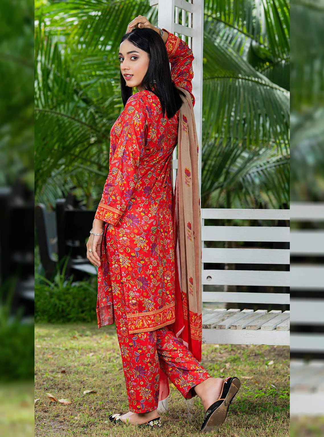 Aangan By Qalamkar Embroidered Linen Unstitched 3 Piece Suit - 01