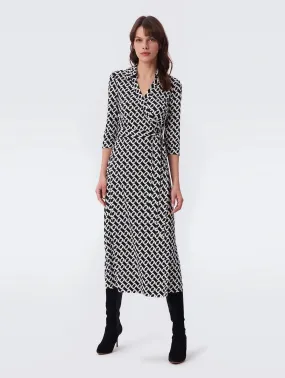 Abigail Wrap Dress in Chain Link