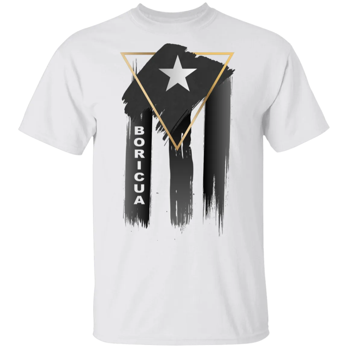 Abstract Boricua Black Flag T-Shirt