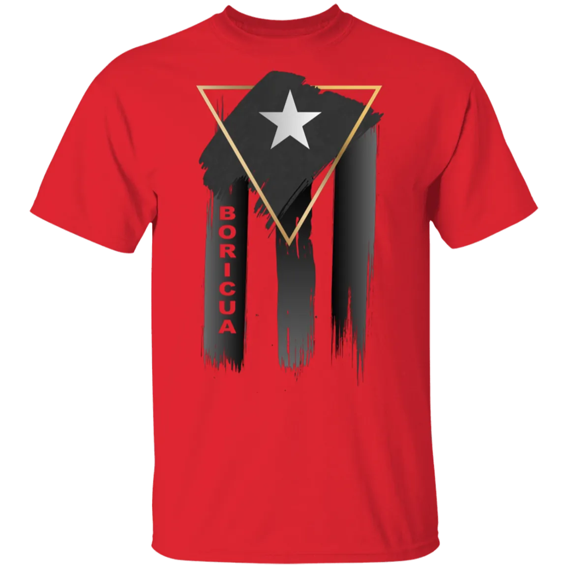 Abstract Boricua Black Flag T-Shirt