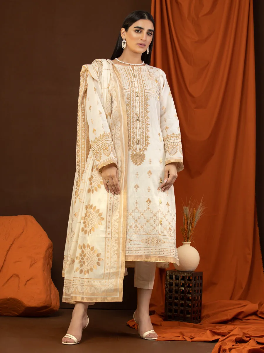 ACE Galleria Guzel Embroidered Jacquard 3Pc Suit A-WU3PS22-235