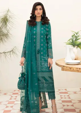 Afrozeh Embroidered Lawn Unstitched 3 Piece Suit - 04