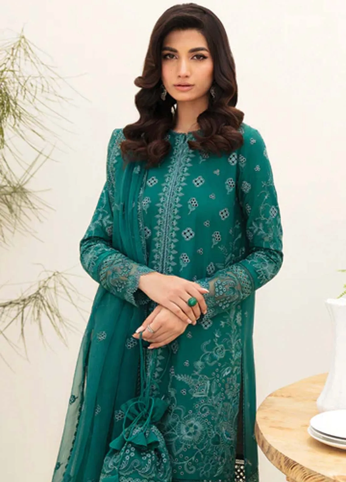 Afrozeh Embroidered Lawn Unstitched 3 Piece Suit - 04