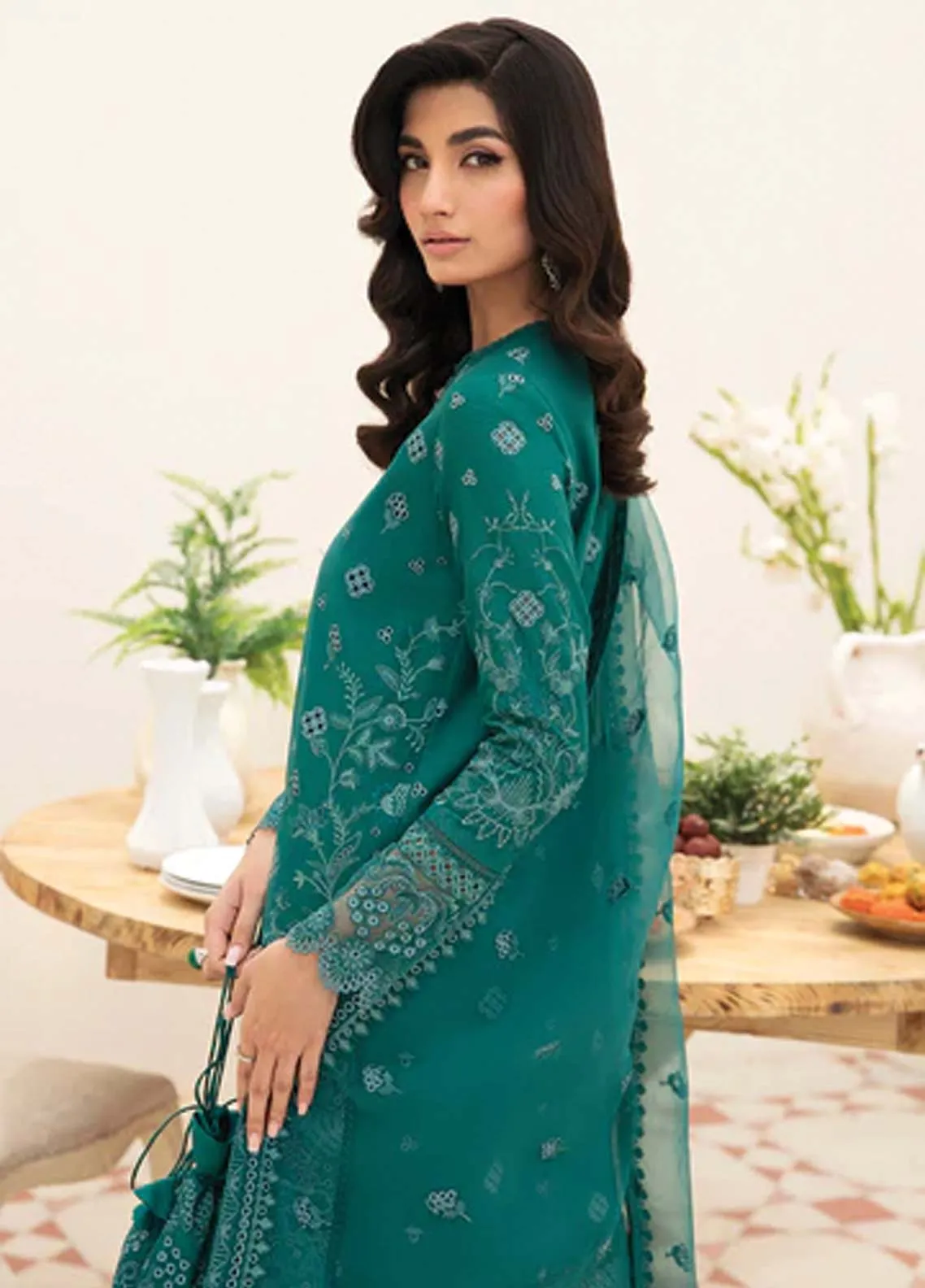 Afrozeh Embroidered Lawn Unstitched 3 Piece Suit - 04