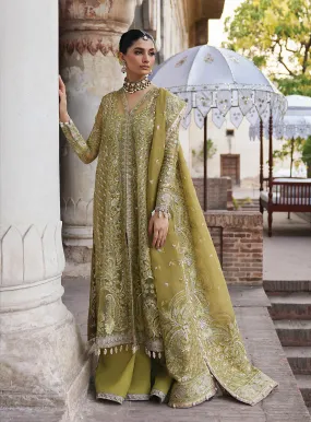 Afrozeh Embroidered Organza Unstitched 3 Piece Suit - 03