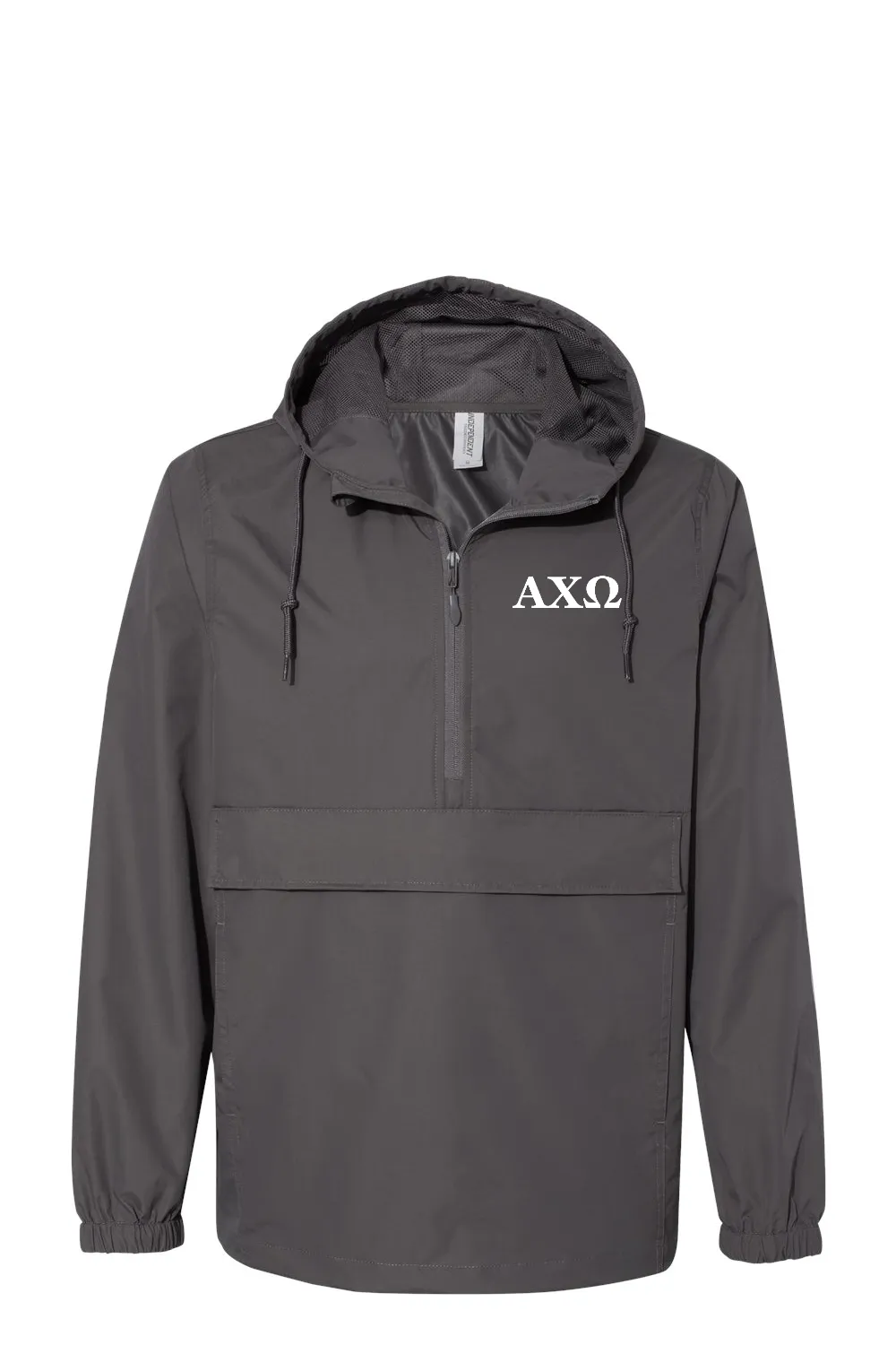 Alpha Chi Omega - Nylon Anorak - White Embroidered Letters