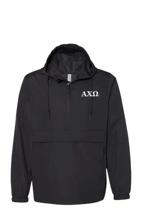 Alpha Chi Omega - Nylon Anorak - White Embroidered Letters