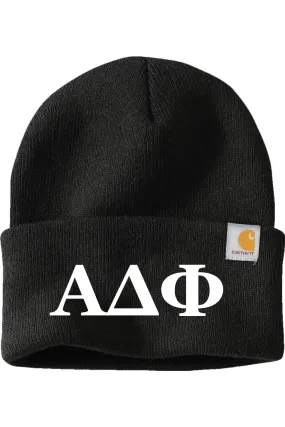 Alpha Delta Phi - Carhartt Watch Cap 2.0 - White Embroidered Letters