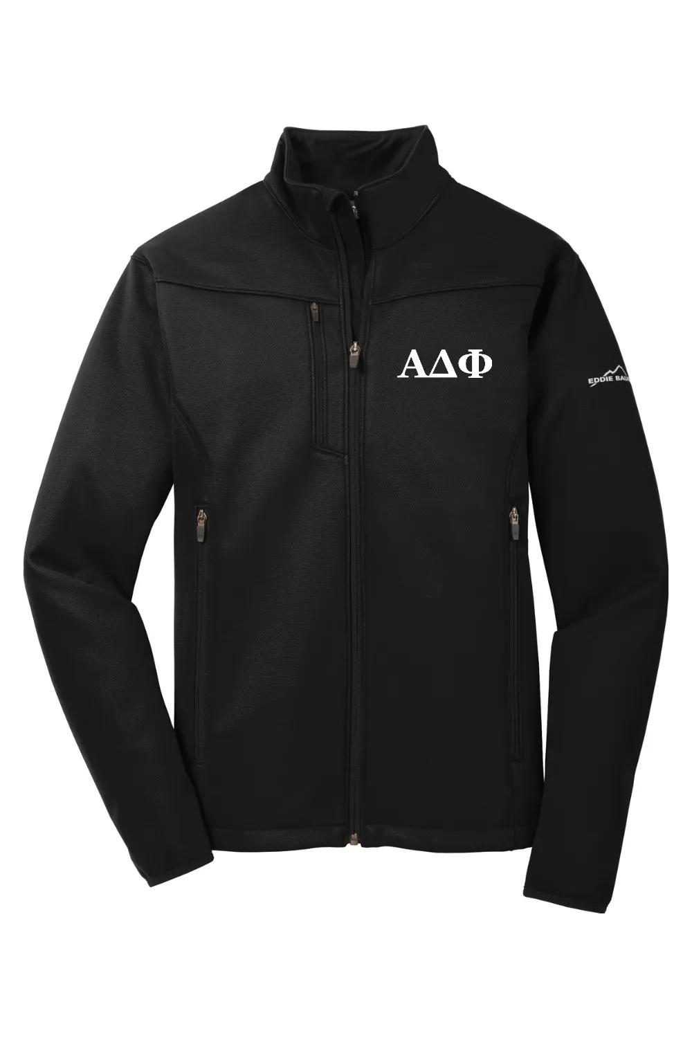 Alpha Delta Phi - Eddie Bauer Weather-Resist Soft Shell Jacket - White Embroidered Letters