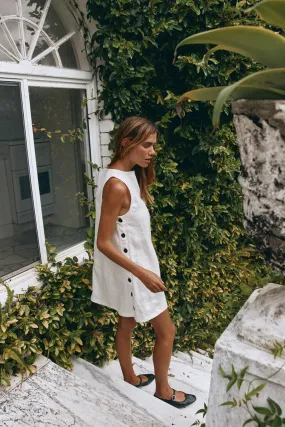 Annabelle Linen Mini Dress White