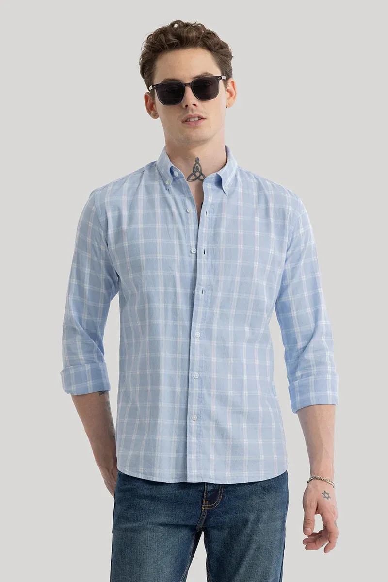 Antonio Light Blue Checks Shirt