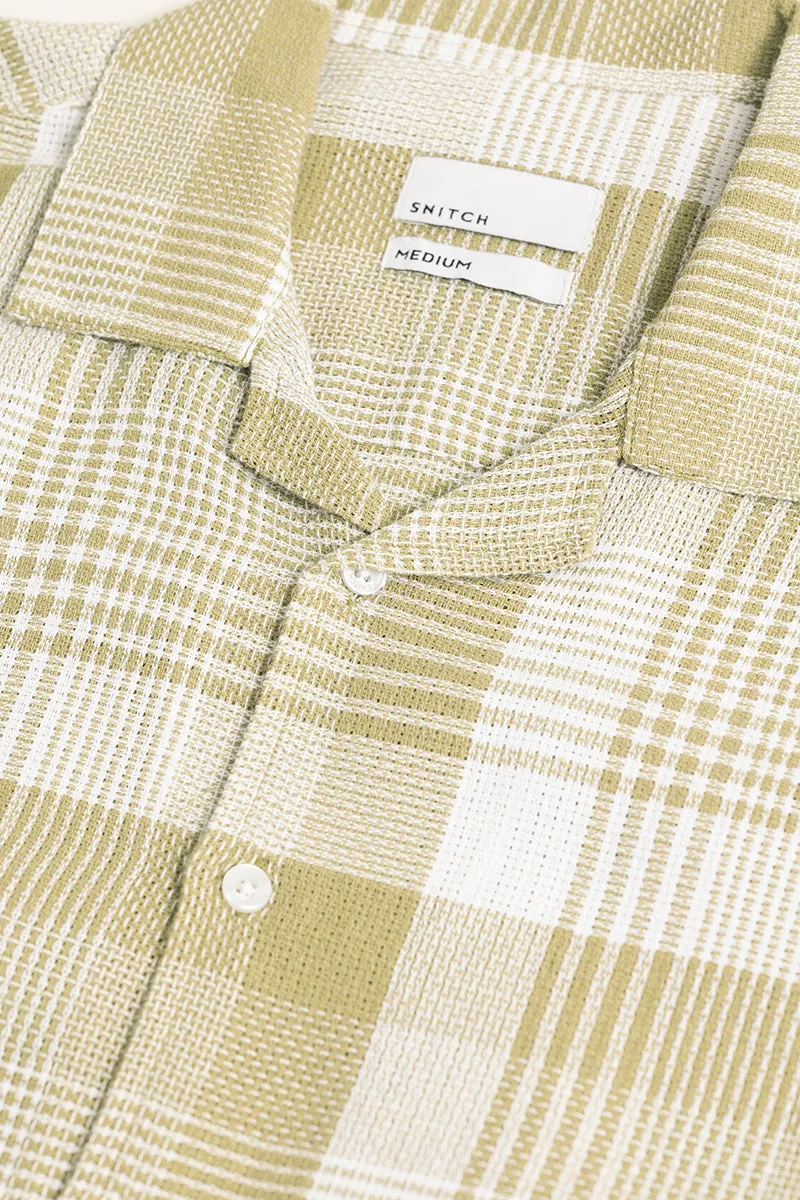 Astral Weave Check Beige Shirt