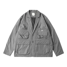 A[S]USL MULTI POCKET BLAZER-GREY