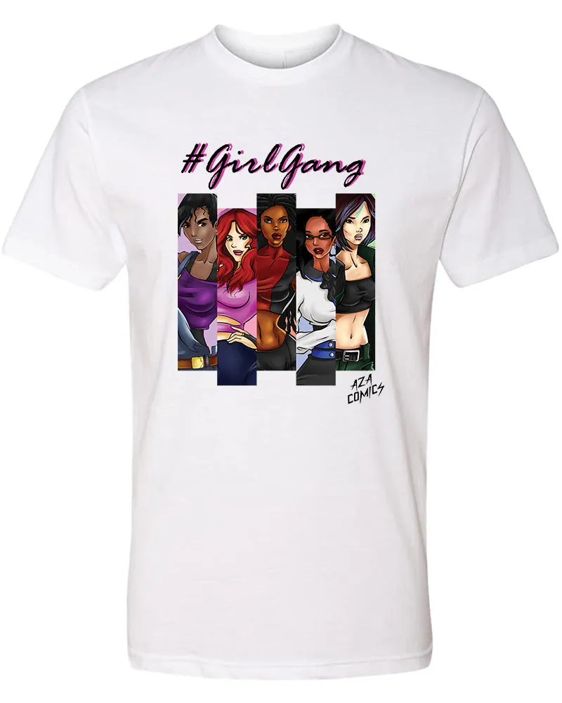 Aza Comics Girl Gang The Keepers White Graphic Tee