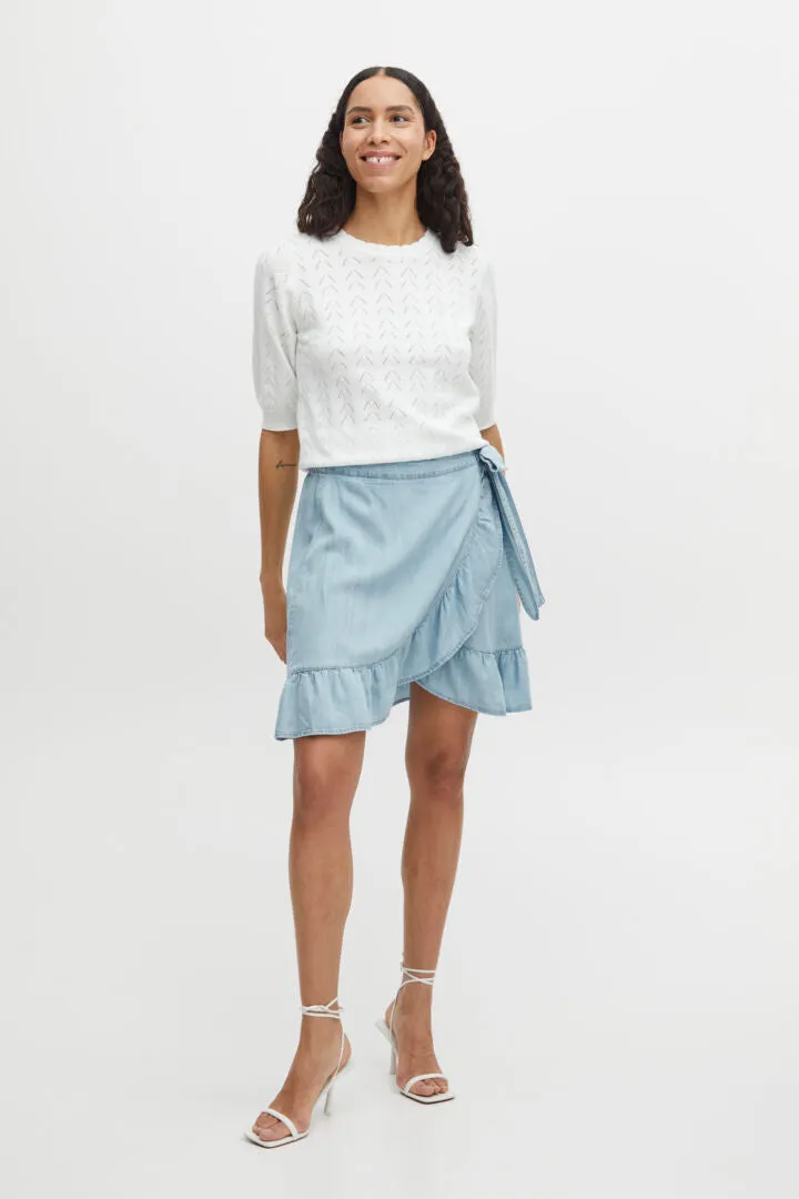 B young frill denim wrap skirt 20813120