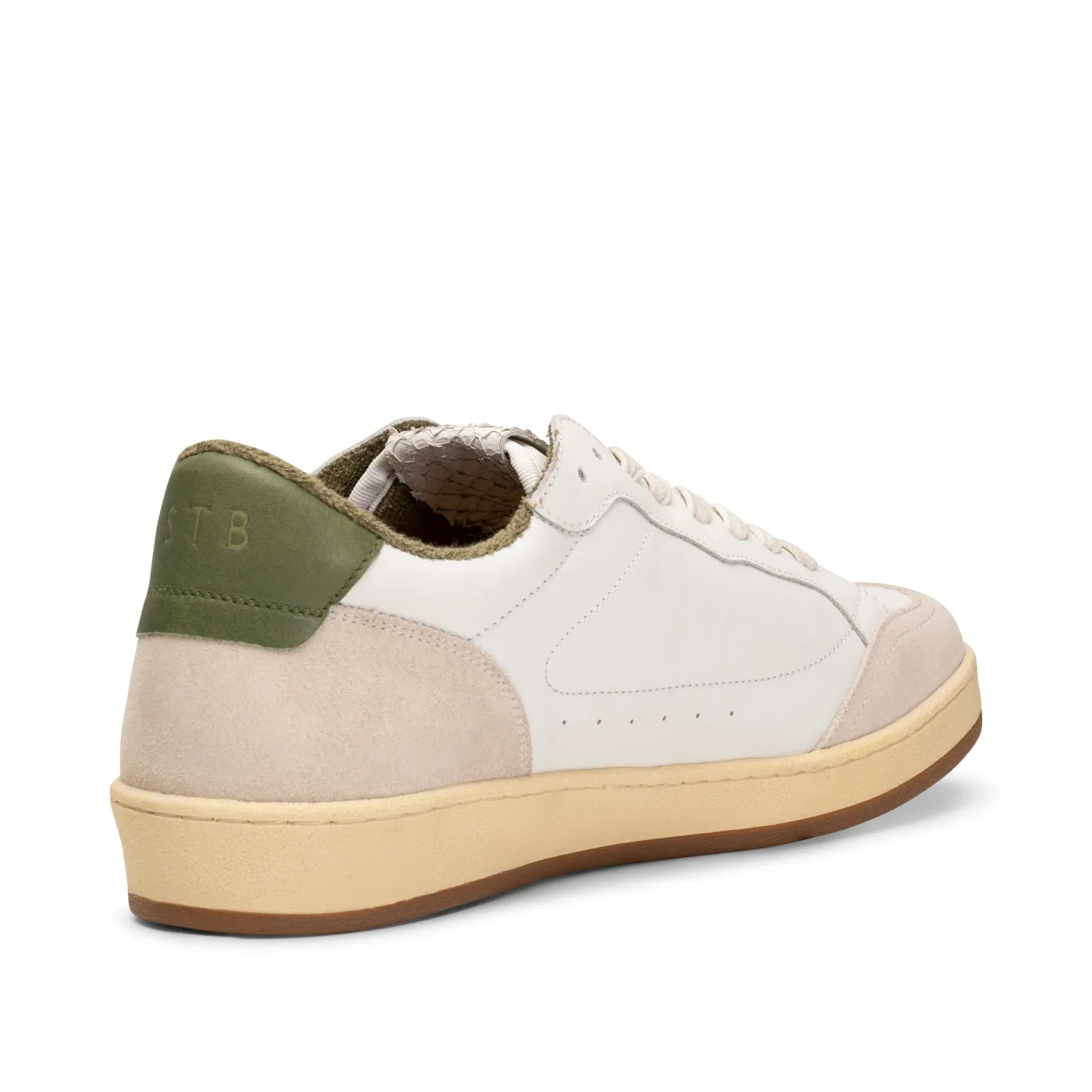 Babtiste sneaker læder - WHITE / GREEN