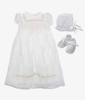 Baby Christening Robe Set - Peach (Pre-Order)