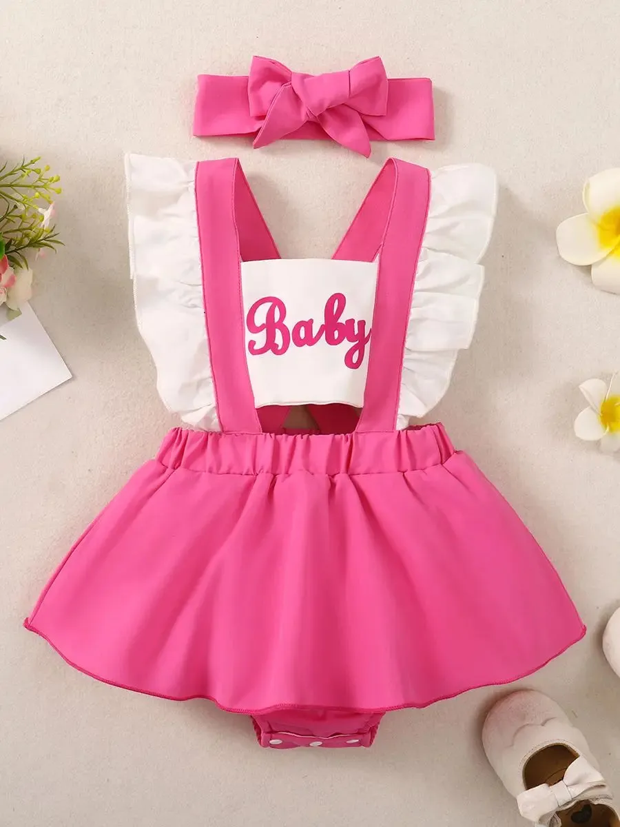 Baby Girl 1st Birthday Pink Skirt Outfit