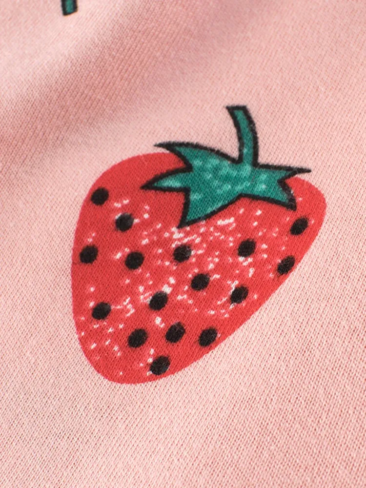 Baby Girl 2-12Y Summer Hearts Strawberry Shorts