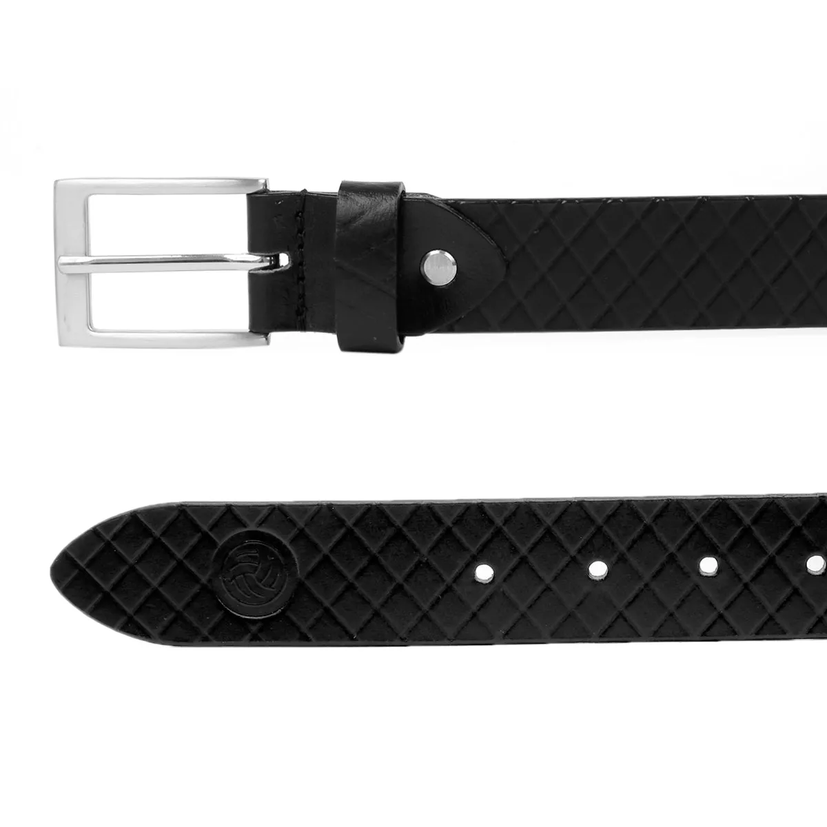 Bacca Bucci Genuine Textured Leather Belt for Casual Jeans & Dress with elegant Steel buckle