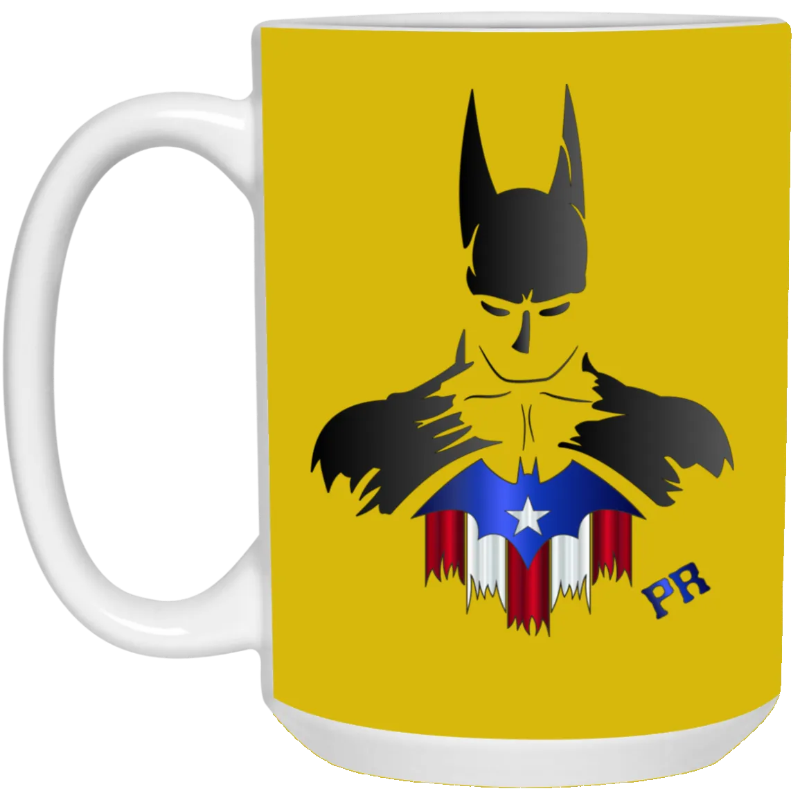 Badass PR Bat Man 15 oz. White Mug