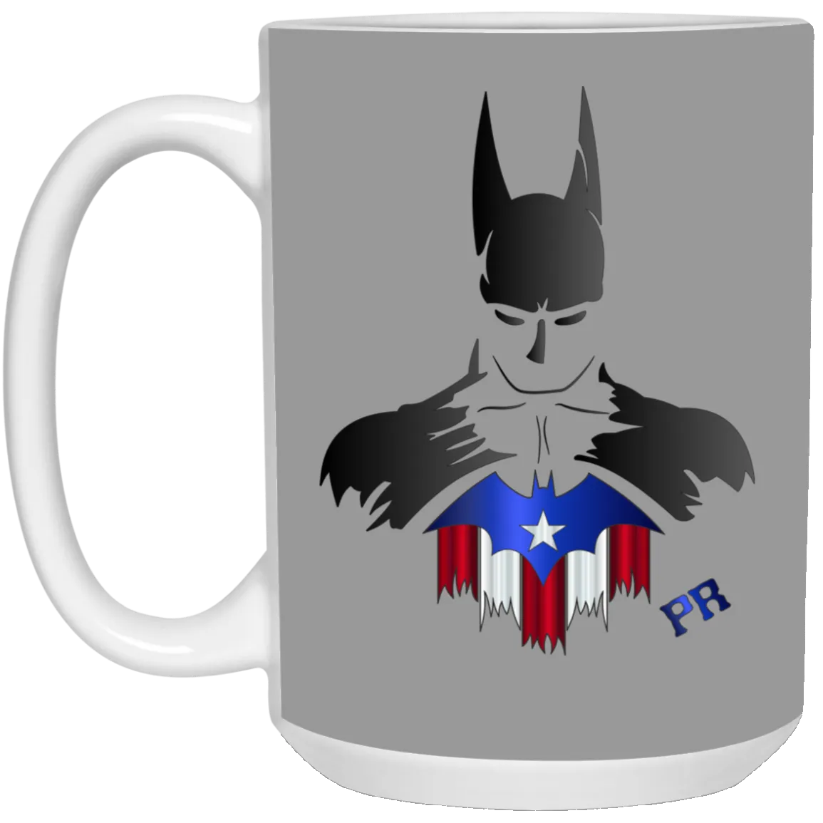 Badass PR Bat Man 15 oz. White Mug