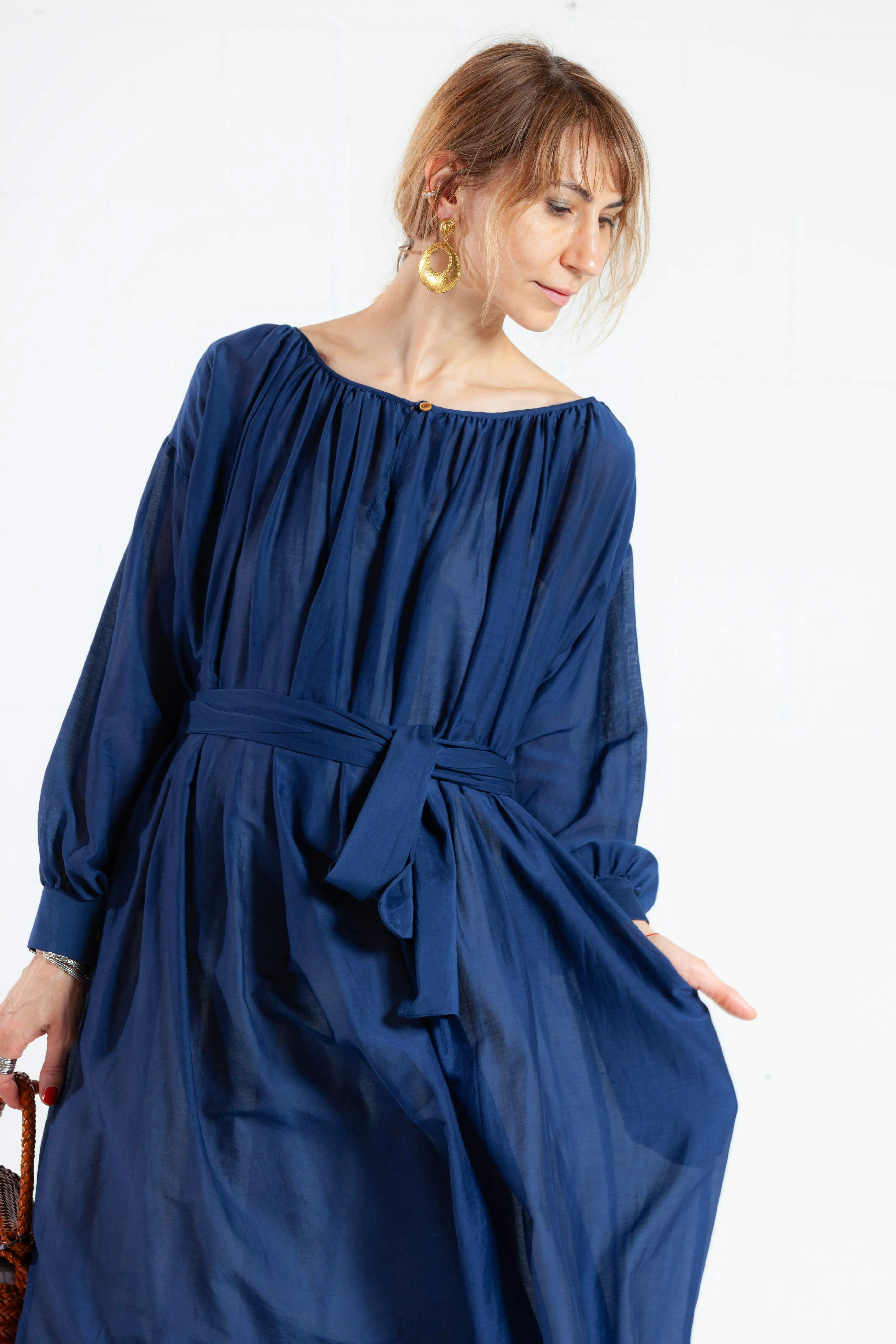 Balia 8.22 Blue Cotton Dress - ByAdushka