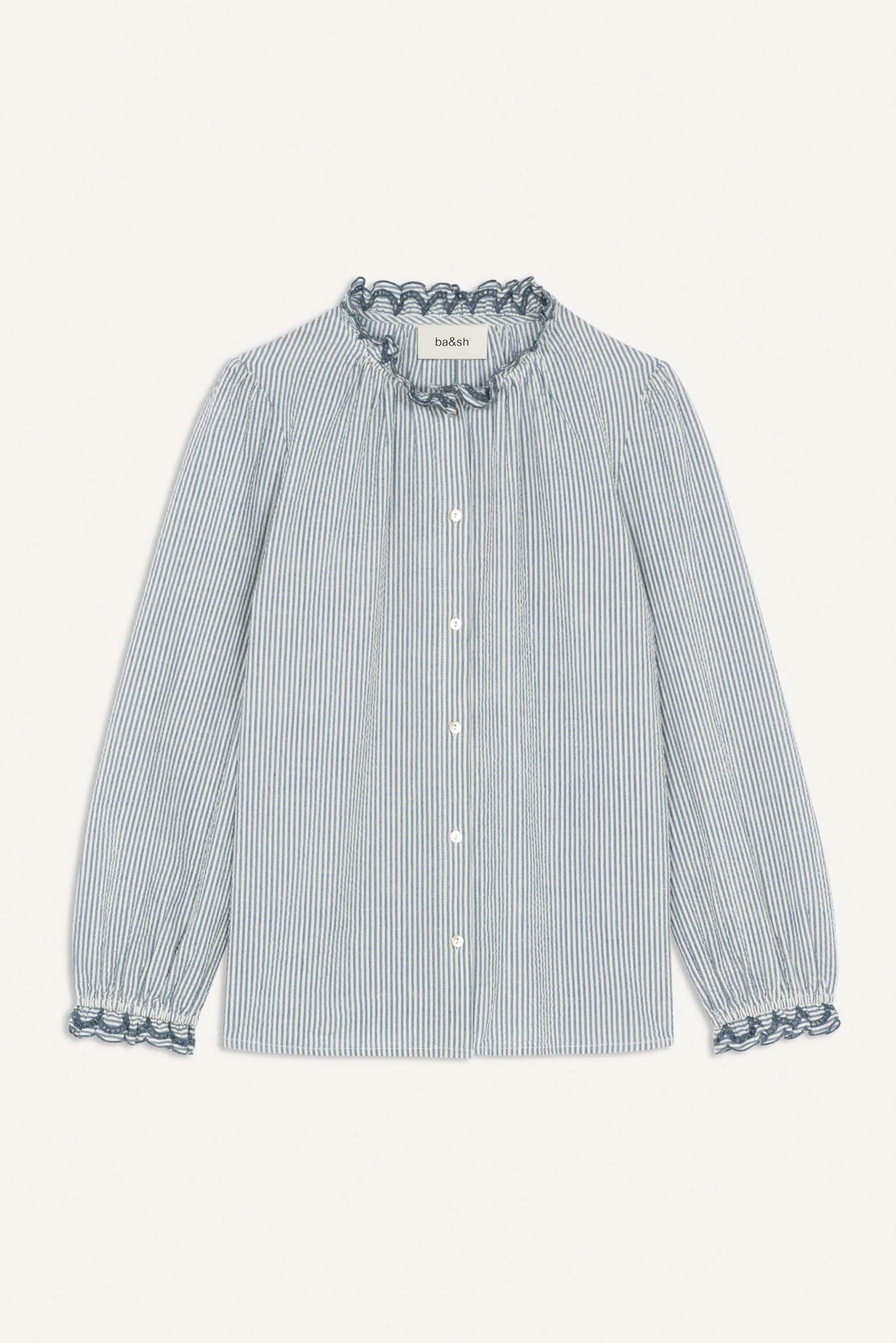 Bash Paris Saty Blue Striped Shirt