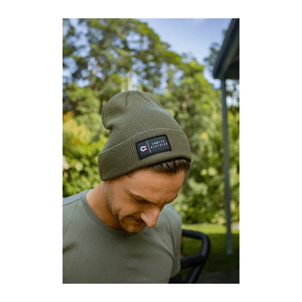 Beanie Patch Label Army Green - SU7401OVOSFM