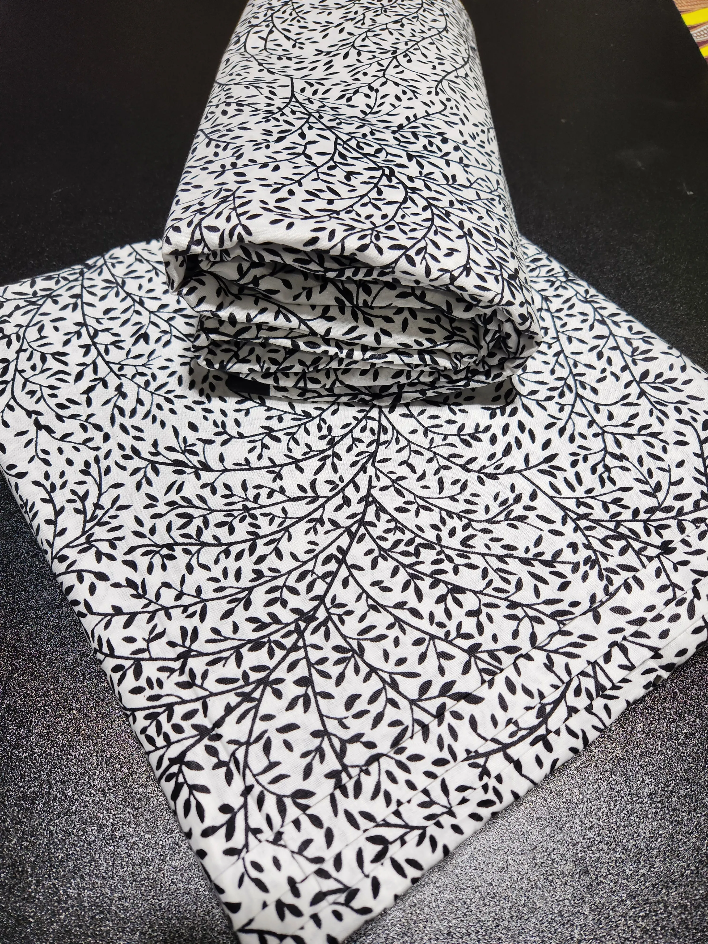 Black and White Ankara Print Fabric