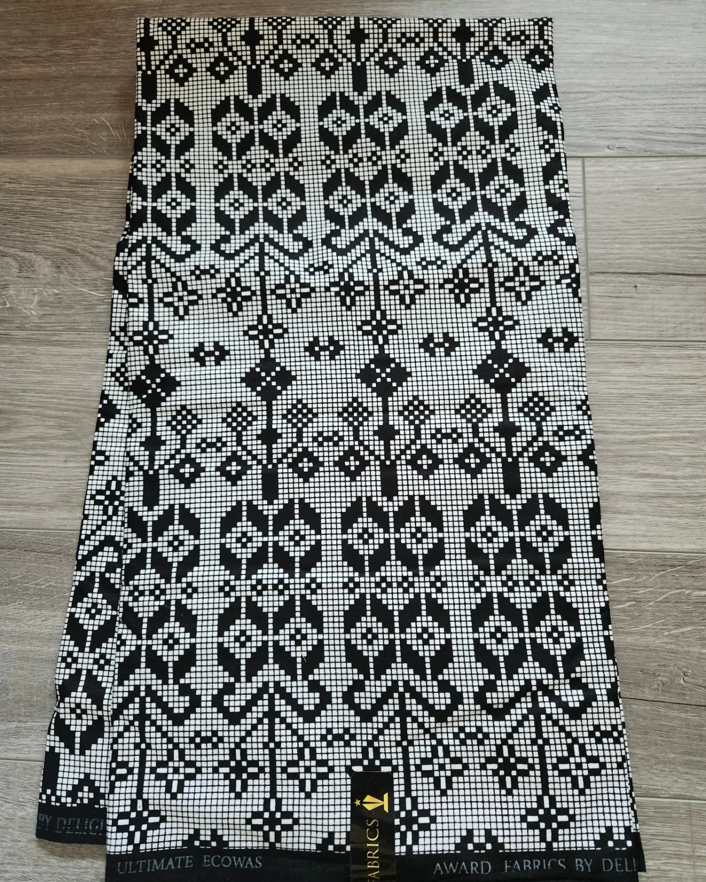 Black and White Monochrome African Print Fabric, Ankara Fabric