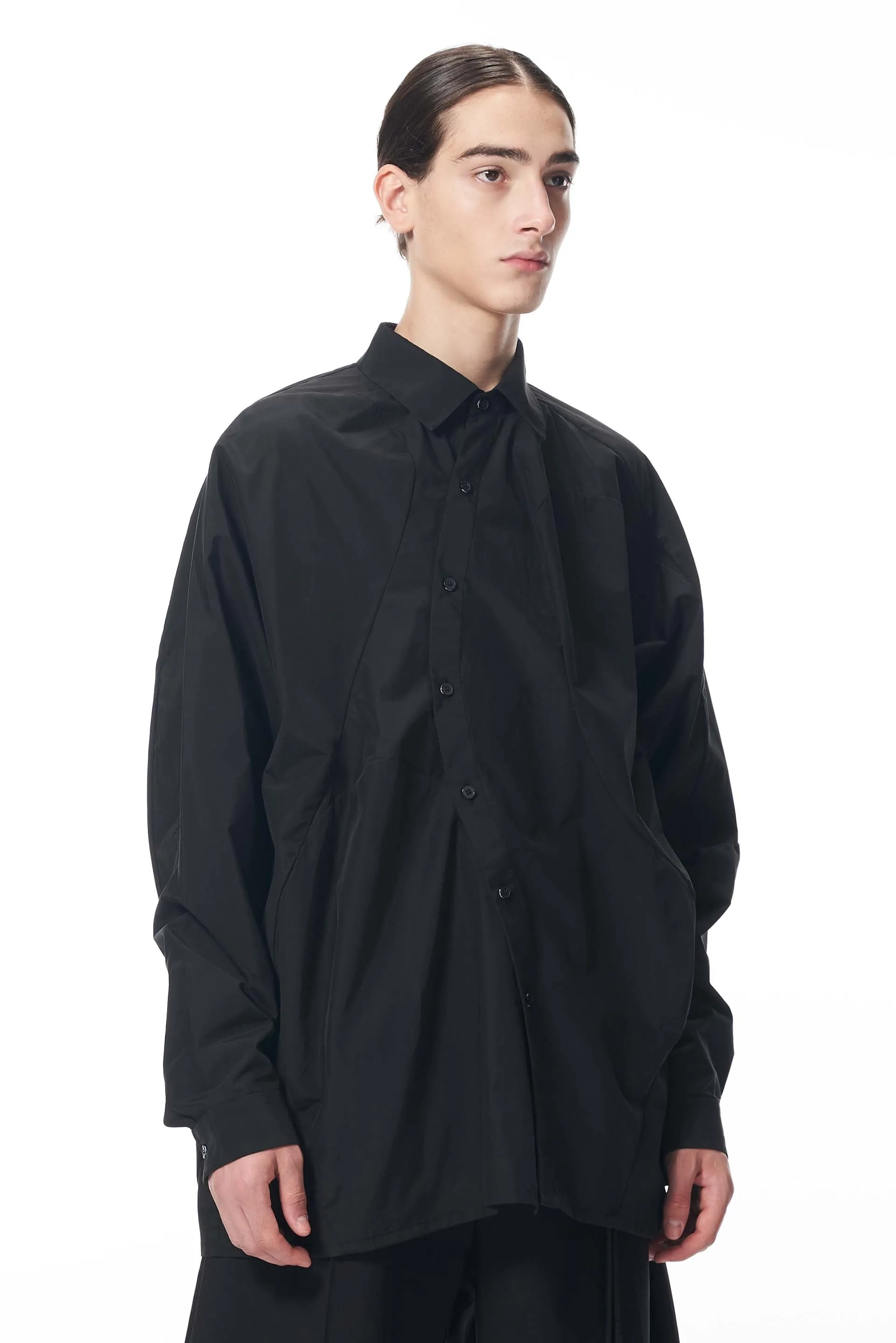 Black Curved Shirt