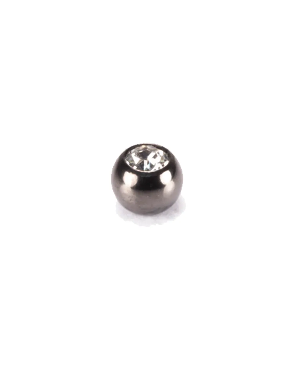 Black Steel Coloured Crystal Threaded Balls