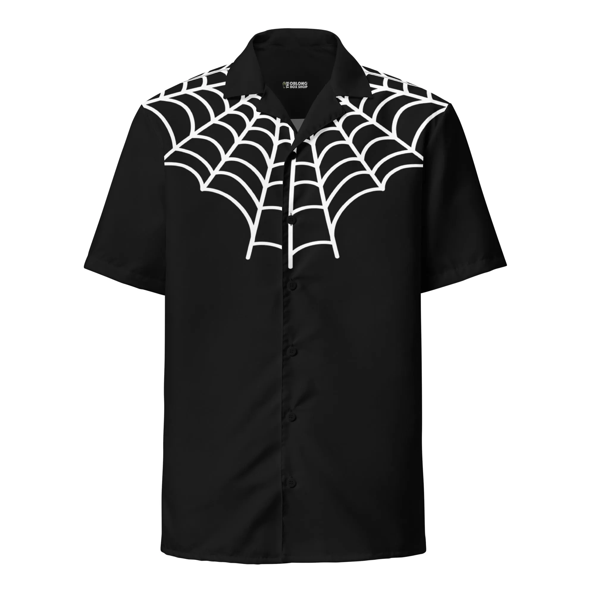 Black Widow Spiderweb Button Down Unisex button shirt