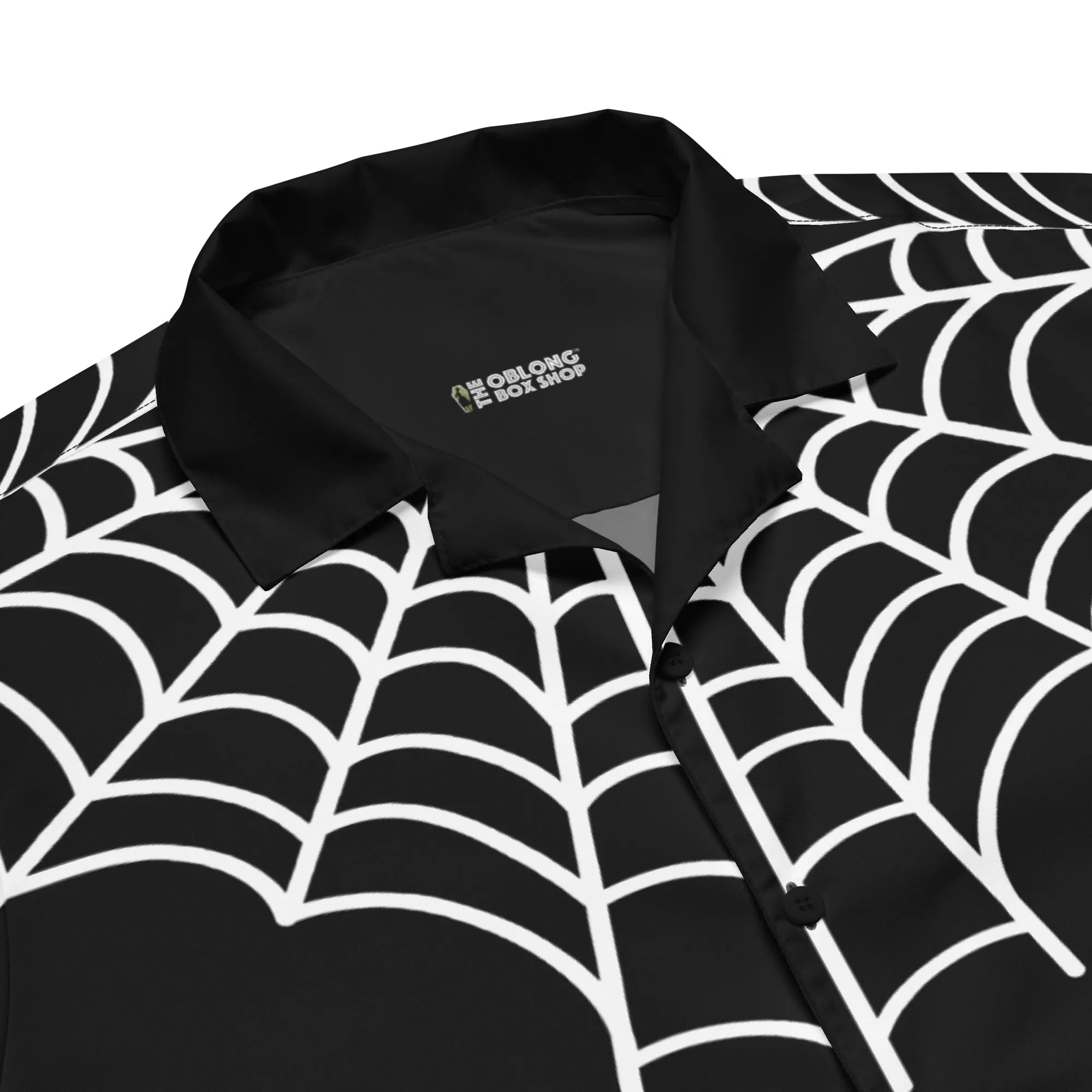 Black Widow Spiderweb Button Down Unisex button shirt