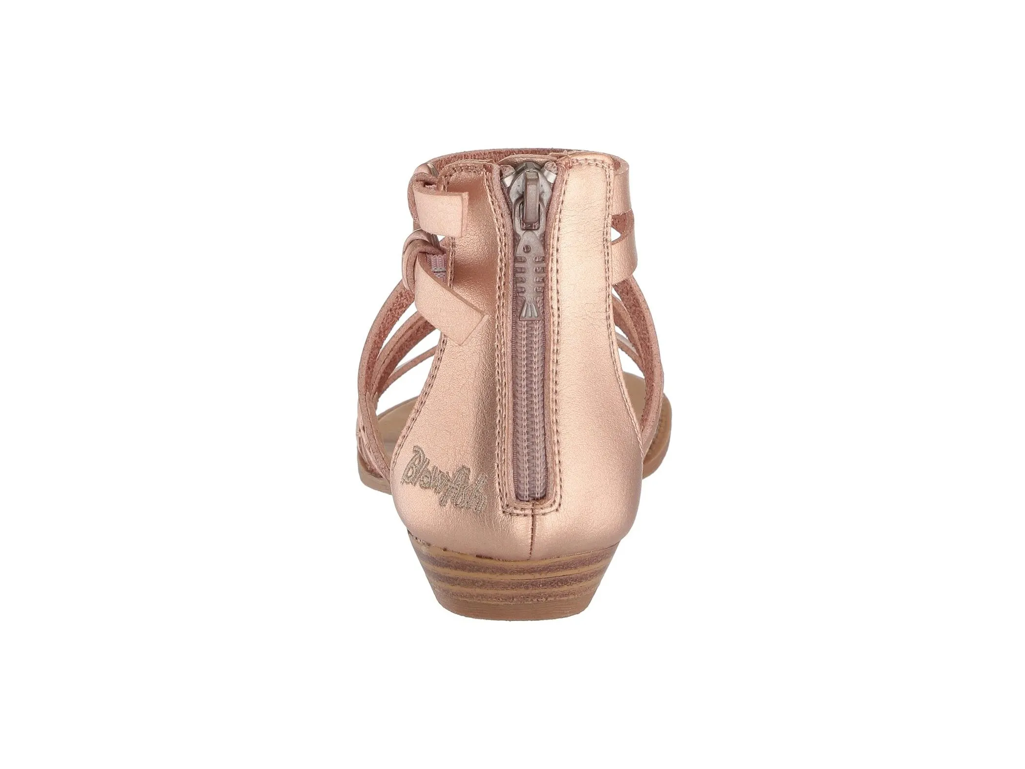 Blowfish Malibu Bungalow-K Pearl Rose Gold Dyecut Pu Crisscrossed Strap Sandals