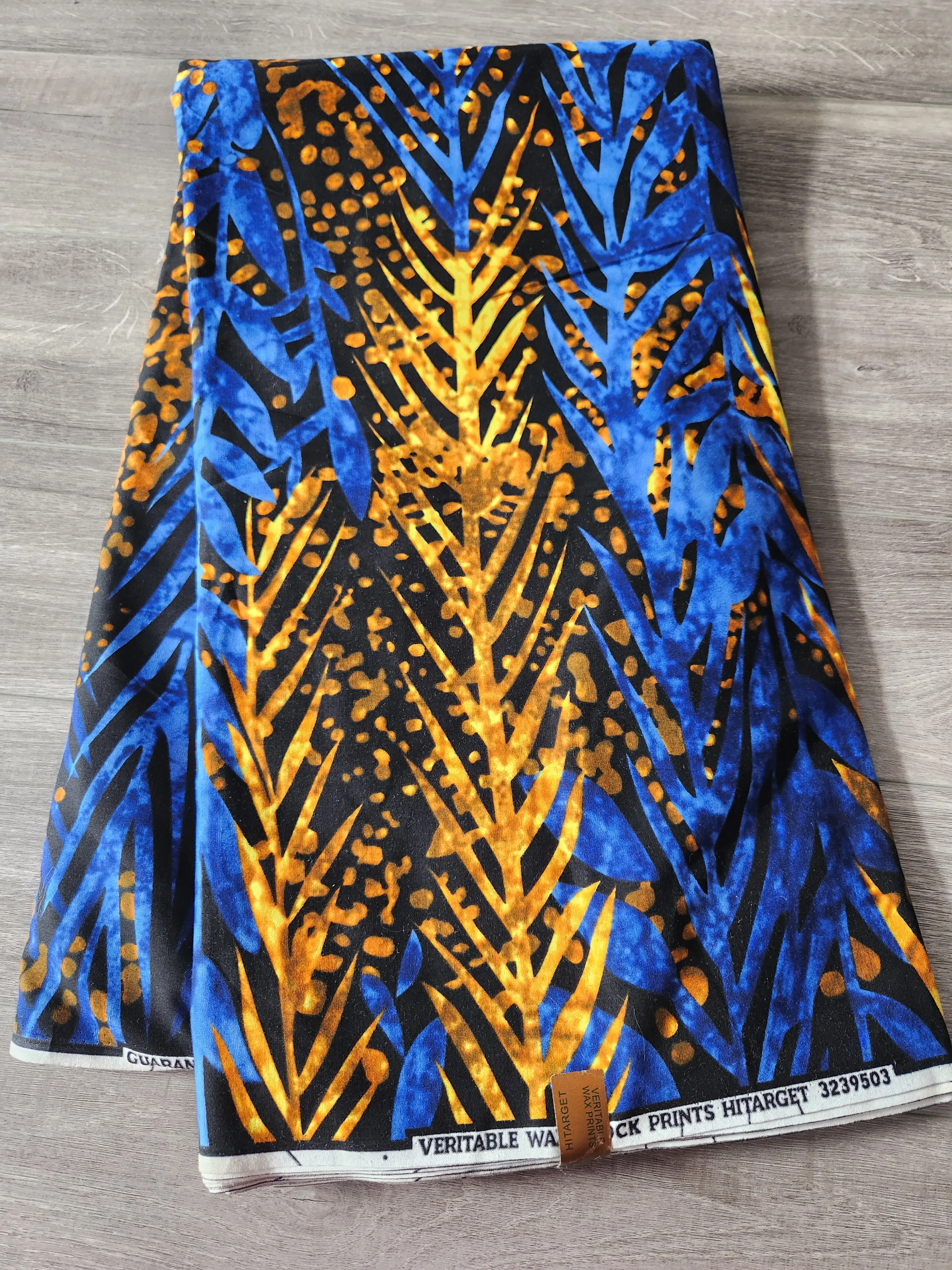 Blue and Brown African Print Fabric, Ankara Fabric, AF106