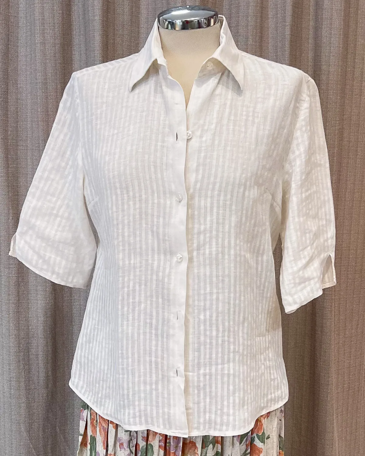 Blusa Semplice In Lino  M