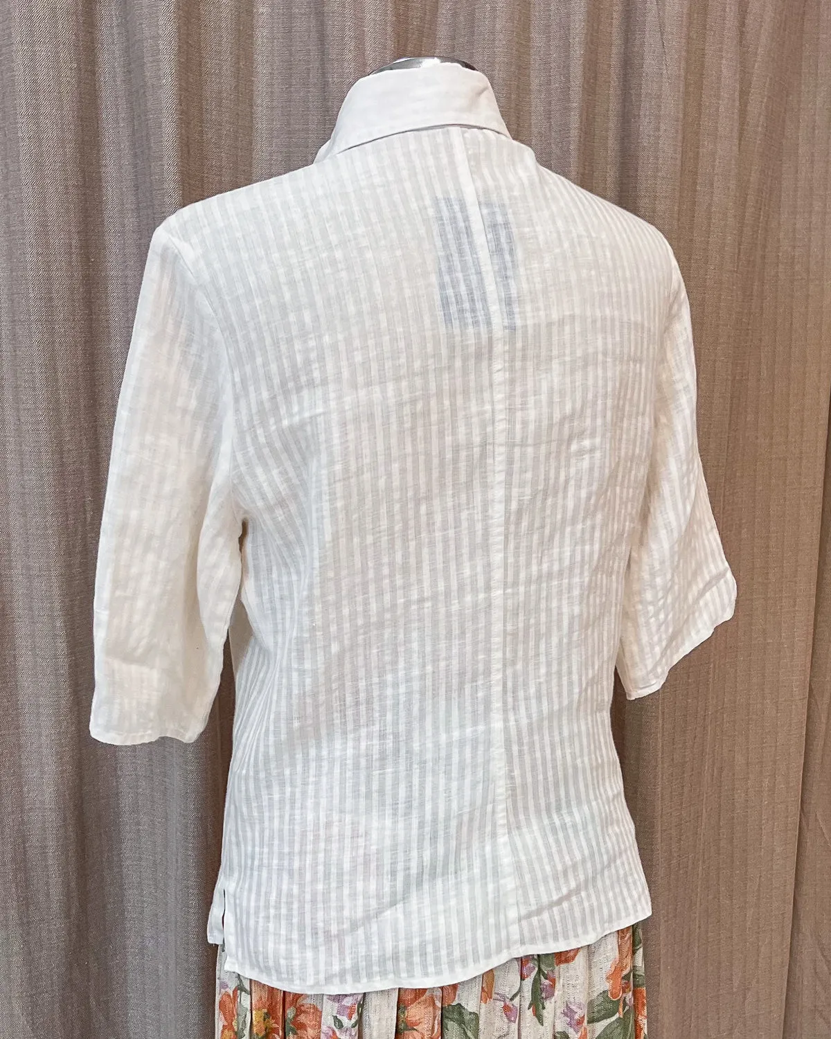 Blusa Semplice In Lino  M