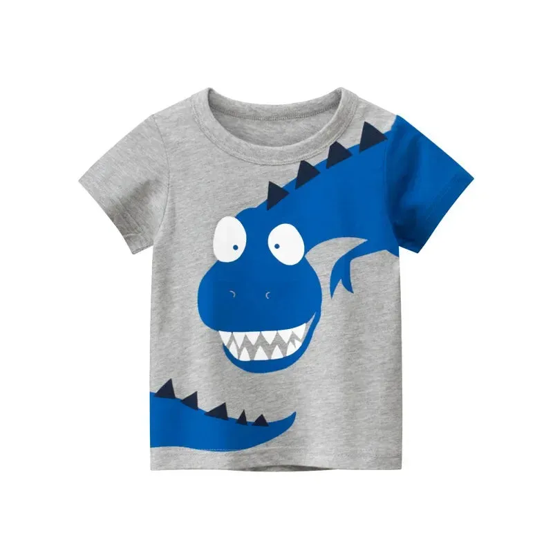 Boys 3D Cartoon T-Rex Animal Tops