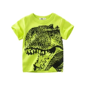 Boys 3D Cartoon T-Rex Animal Tops