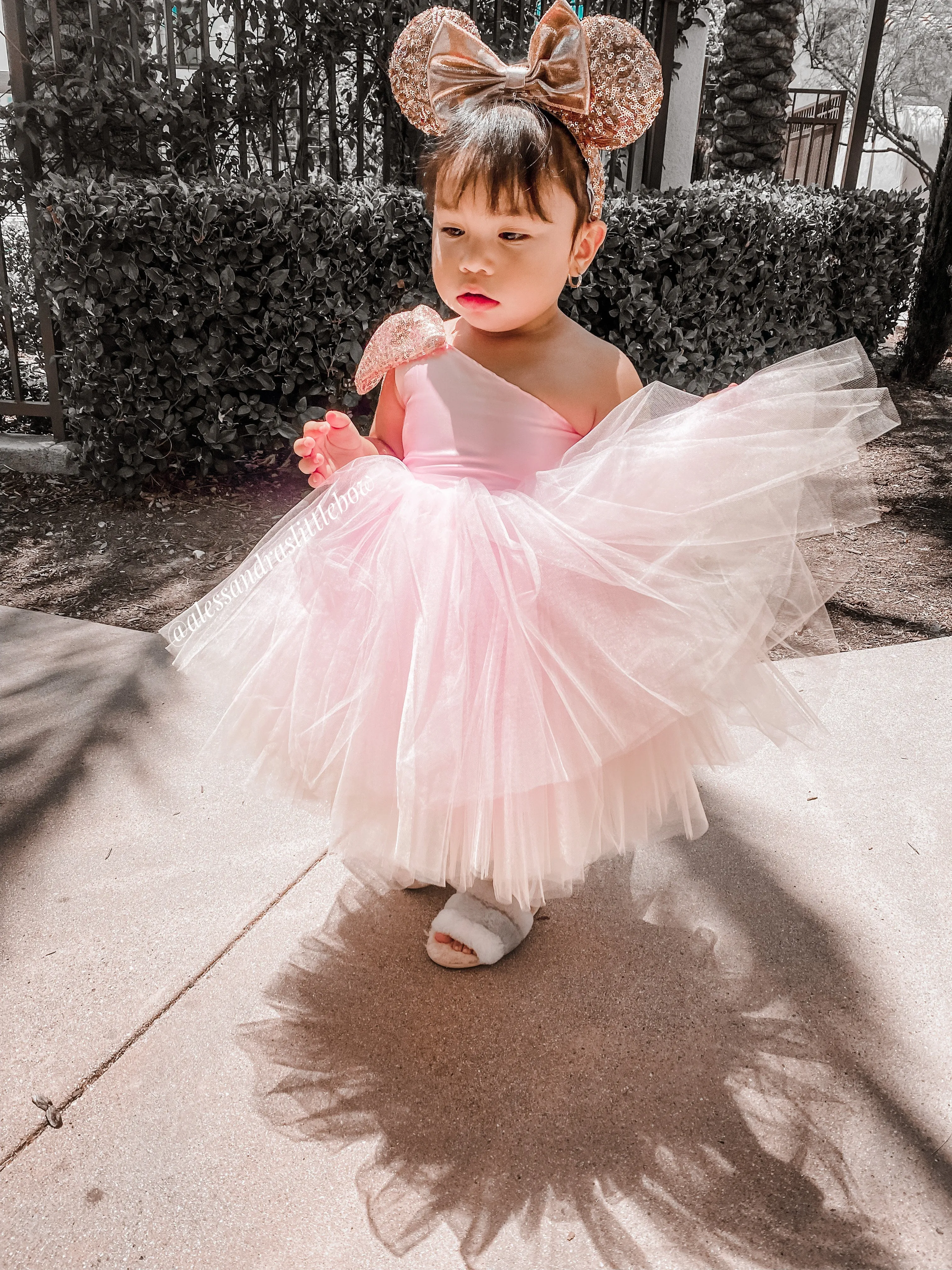 Brielle Couture Dress in Rose Gold and Pink