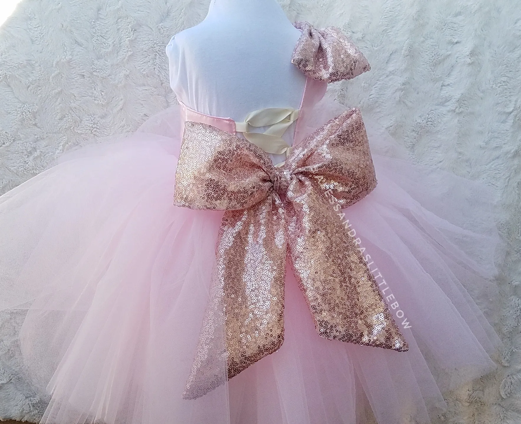 Brielle Couture Dress in Rose Gold and Pink