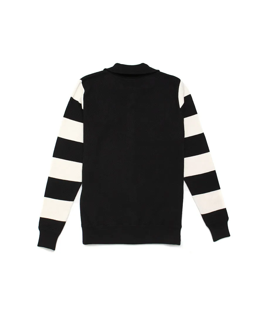 Buzz Zip Thru Knit - Black